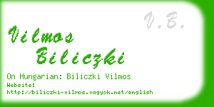 vilmos biliczki business card